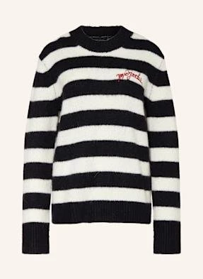 Marc Jacobs Sweter The Striped Brushed Logo Sweater Z Alpaką schwarz