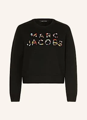 Marc Jacobs Sweter Z Ozdobnymi Kamykami schwarz