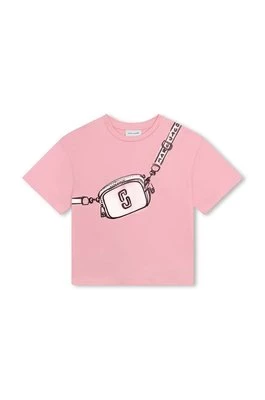 Marc Jacobs t-shirt bawełniany dziecięcy kolor różowy