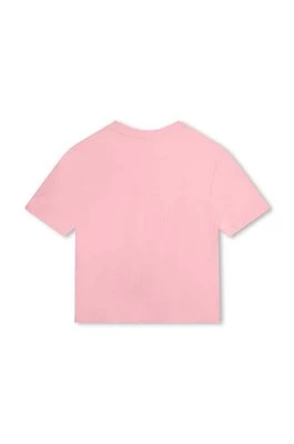Marc Jacobs t-shirt bawełniany dziecięcy kolor różowy z nadrukiem
