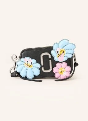 Marc Jacobs Torba Na Ramię Saffiano The Snapshot Flower Patches schwarz