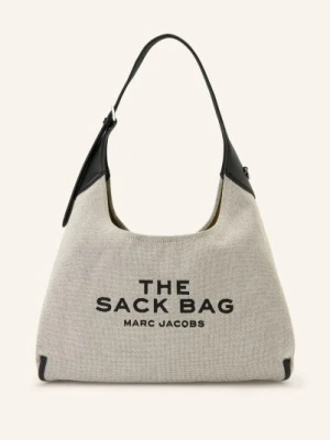Marc Jacobs Torba Na Ramię The Leather-Trim Canvas Belted Sack Bag schwarz