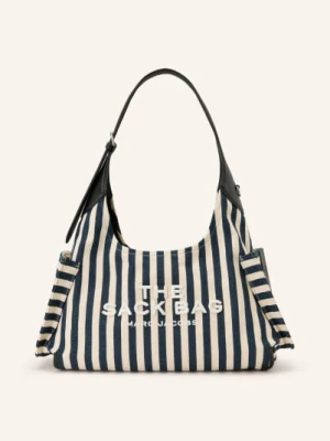 Marc Jacobs Torba Na Ramię The Stripe Canvas Belted Sack Bag blau