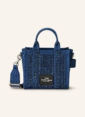 Marc Jacobs Torba Na Ramię Tote Bag Crystal Z Ozdobnymi Kamykami blau