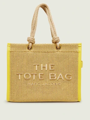 Marc Jacobs Torba plażowa The Woven Rope Large Tote Bag beżowy