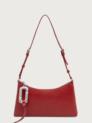 MARC JACOBS torebka crossbody damska skórzana POUCH MINI BAG czerwony