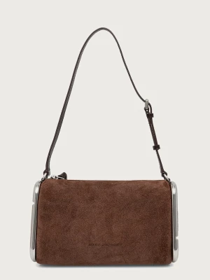 MARC JACOBS torebka damska zamszowa SMALL SHOULDER BAG brązowy