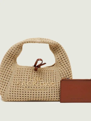 Marc Jacobs Torebka na ramię + saszetka The Crochet Mini Sack Bag złoty