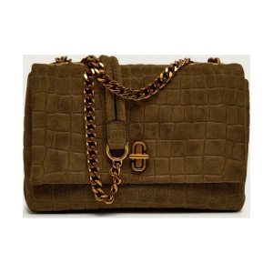 Marc Jacobs Torebka na ramię THE CROC SLIM DUAL | zamsz