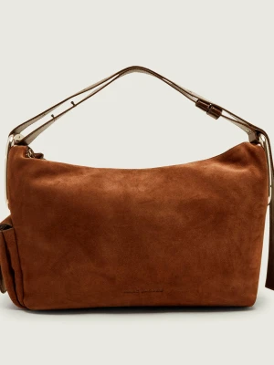 Marc Jacobs Torebka na ramię The Large Shoulder Bag | zamsz brązowy
