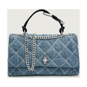 Marc Jacobs Torebka na ramię The Quilted Denim Dual Convertible | z dodatkiem skóry
