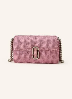 Marc Jacobs Torebka The J Marc Mini Bag Z Ozdobnymi Kamykami pink