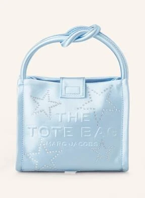 Marc Jacobs Torebka The Star Satin Mini Tote Bag Z Ozdobnymi Kamykami blau