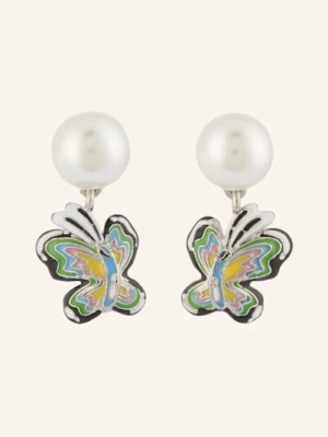 Marc Jacobs Wiszące Kolczyki Butterfly Pearl silber