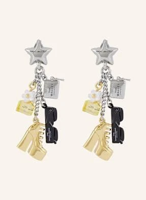 Marc Jacobs Wiszące Kolczyki Mini Icon Charm gold