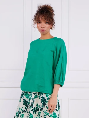 Marc O' Polo Lniana bluzka | Regular Fit zielony