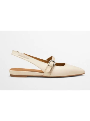 Marc O´Polo Skórzane baleriny w kolorze kremowym rozmiar: 38