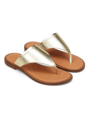 Marc O´Polo Skórzane japonki w kolorze złotym rozmiar: 36