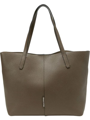 Marc O´Polo Skórzany shopper bag "Blaire" w kolorze khaki - 43 x 31 x 15 cm rozmiar: onesize