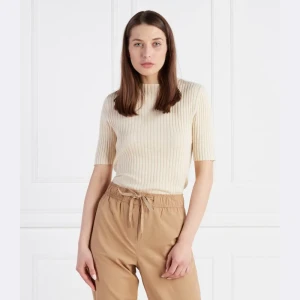 Marc O' Polo Sweter Pullover cropped | Regular Fit | z dodatkiem lnu