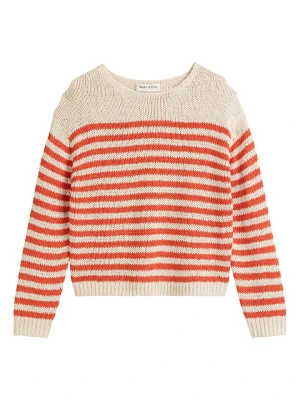 Marc O´Polo Sweter w kolorze beżowo-czerwonym rozmiar: M