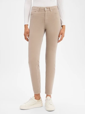 Marc O'Polo Aksamitne spodnie - Alkea Kobiety Bawełna brązowy|szary jednolity,