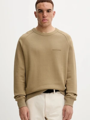 Marc O'Polo bluza bawełniana męska kolor zielony gładka 5000007165