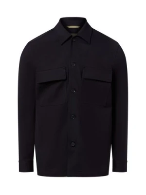 Marc O'Polo Bluza męska Mężczyźni Regular Fit niebieski jednolity,