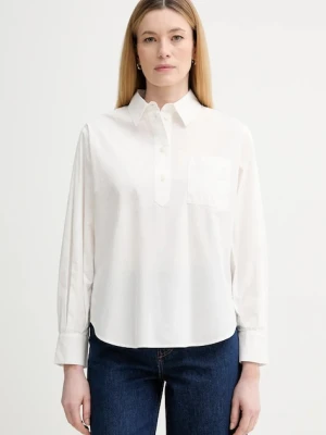 Marc O'Polo bluzka bawełniana damska kolor beżowy gładka 5000007470