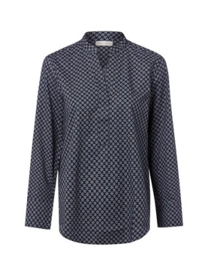 Marc O'Polo Bluzka damska tunika Kobiety Bawełna niebieski wzorzysty,