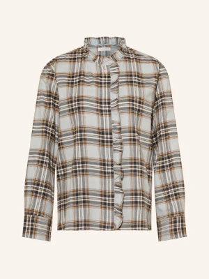 Marc O'polo Bluzka Flanelowa Z Falbankami blau