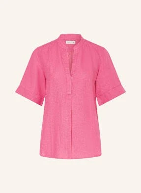Marc O'polo Bluzka Z Mieszanki Materiałów Z Lnem pink