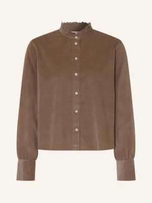 Marc O'polo Bluzka Z Sztruksu Z Falbankami beige