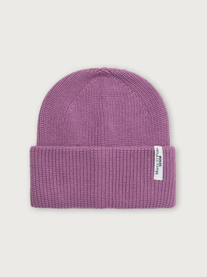 Marc O'Polo czapka beanie damska bawełniana fioletowy