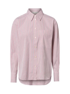 Marc O'Polo Damska bluzka koszulowa Kobiety Bawełna biały|czerwony w paski,