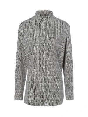 Marc O'Polo Damska bluzka koszulowa Kobiety Bawełna czarny|biały wzorzysty,