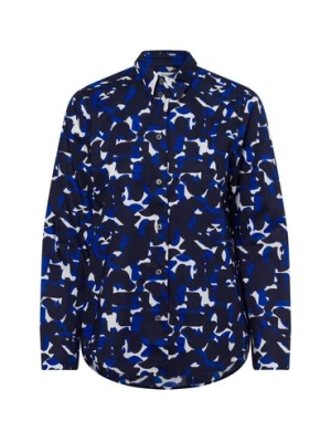 Marc O'Polo Damska bluzka koszulowa Kobiety Bawełna niebieski,