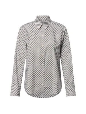 Marc O'Polo Damska bluzka koszulowa Kobiety Bawełna niebieski|beżowy wzorzysty,