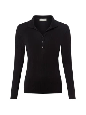 Marc O'Polo Damska koszulka polo Kobiety Bawełna niebieski jednolity,