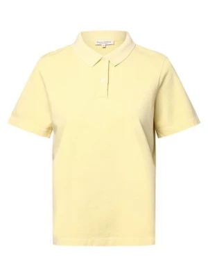 Marc O'Polo Damska koszulka polo Kobiety Stretch żółty jednolity,