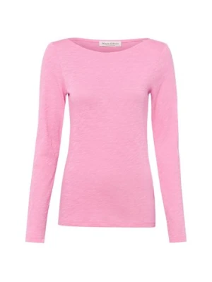 Marc O'Polo Damska koszulka z długim rękawem Kobiety Bawełna (100%) różowy jednolity,