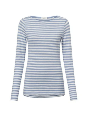 Marc O'Polo Damska koszulka z długim rękawem Kobiety Bawełna niebieski|biały w paski,