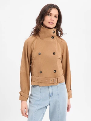 Marc O'Polo Damska skórzana kurtka trencz Kobiety skóra brązowy,