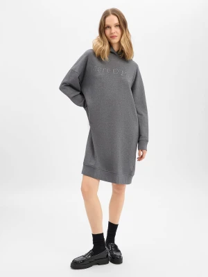 Marc O'Polo Damska sukienka dresowa Kobiety Bawełna (100%) szary marmurkowy,