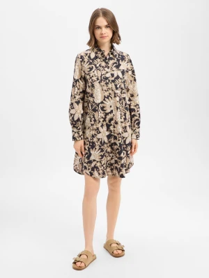 Marc O'Polo Damska sukienka koszulowa Kobiety Bawełna (100%) beżowy,