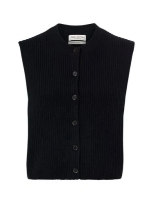 Marc O'Polo Damska wełniana kamizelka Kobiety niebieski jednolity,