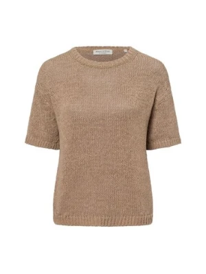 Marc O'Polo Damski sweter z dzianiny z krótkim rękawem Kobiety brązowy,