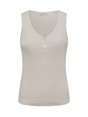 Marc O'Polo Damski top w prążki Kobiety Bawełna beżowy jednolity,