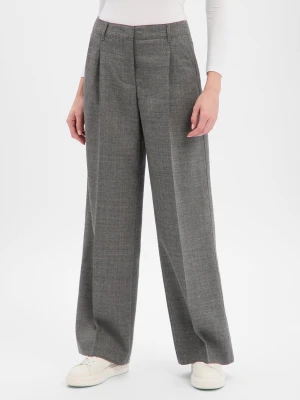 Marc O'Polo Damskie spodnie z wełny dziewiczej Kobiety wełna ze strzyży szary marmurkowy,