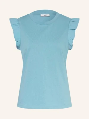 Marc O'polo Denim Bluzka Z Falbanami blau